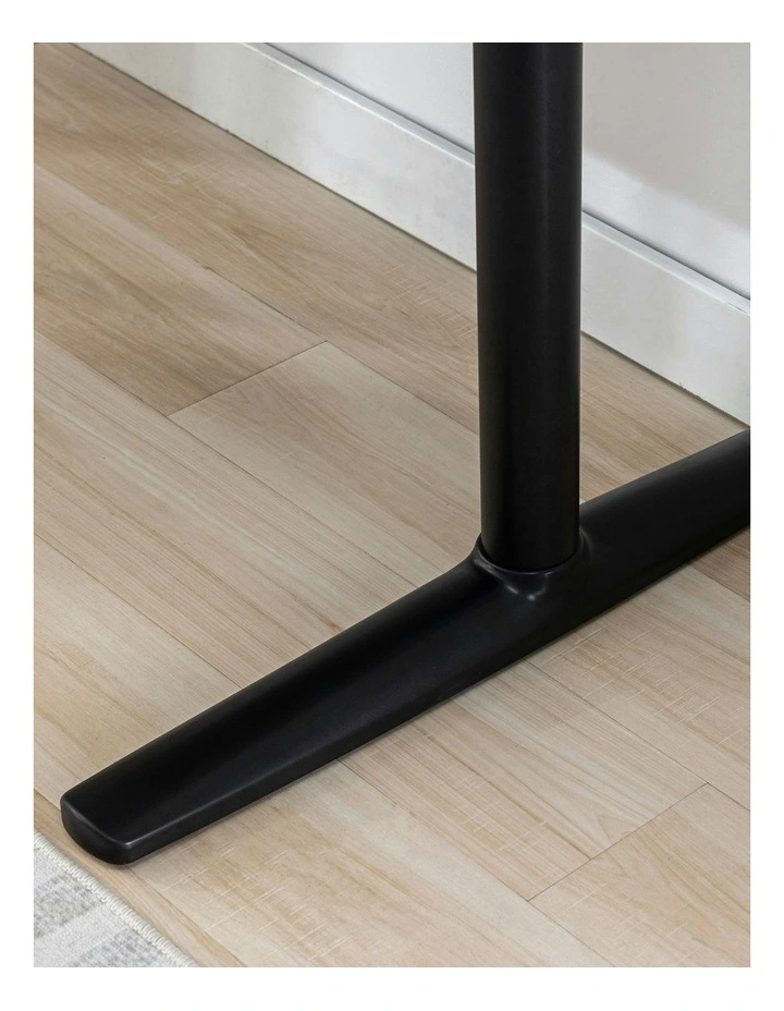 Luna 1.4m Duo Motor Sit And Stand Desk With Drawer in Black image 5