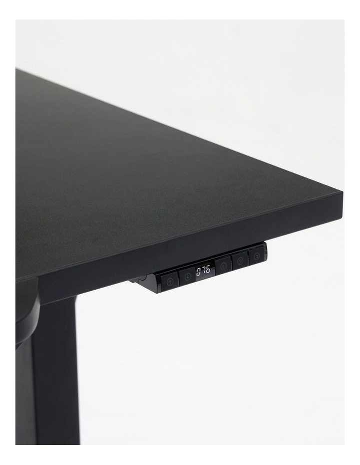 Unity 1.4m RGB Light Adjustable Pegboard Hutch And Drawer in Black image 4