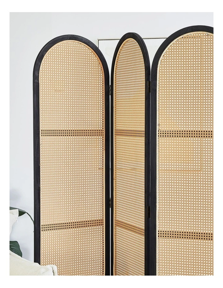 Kojo 3 Panel Room Screen in Black image 5
