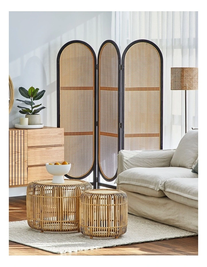 Kojo 3 Panel Room Screen in Black image 7