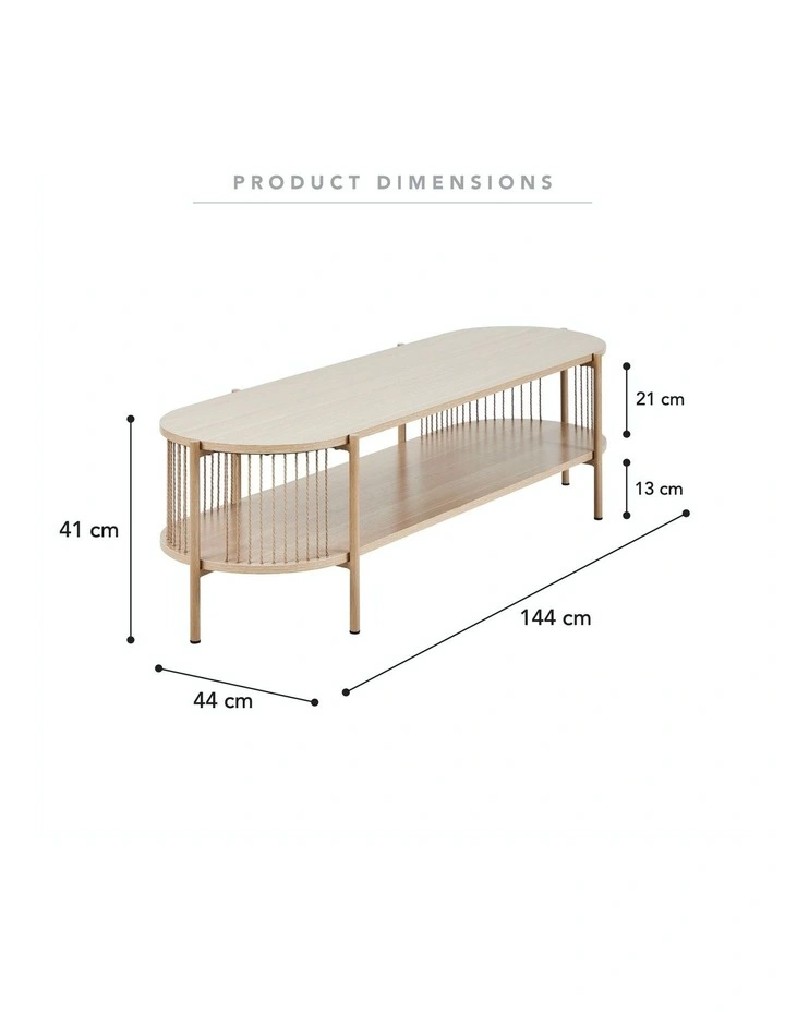 Harbor TV Unit 144cm in Natural image 3