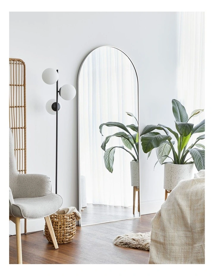 Cindy XL Arch Mirror 180cm in White image 2