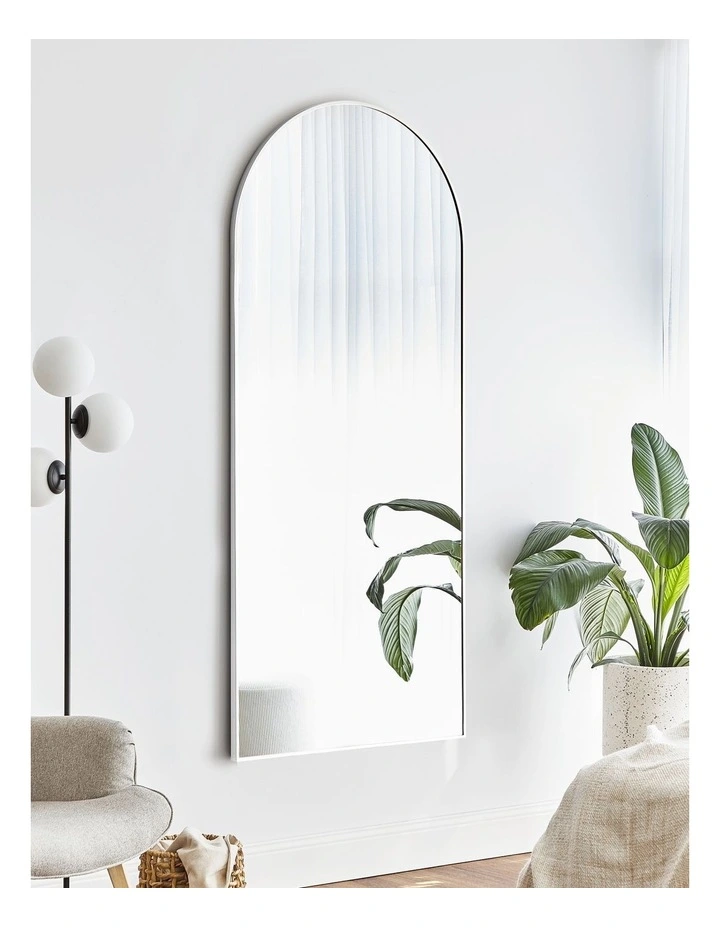 Cindy XL Arch Mirror 180cm in White image 4