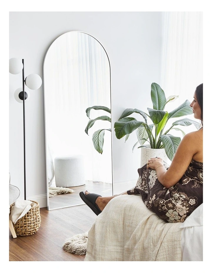 Cindy XL Arch Mirror 180cm in White image 6