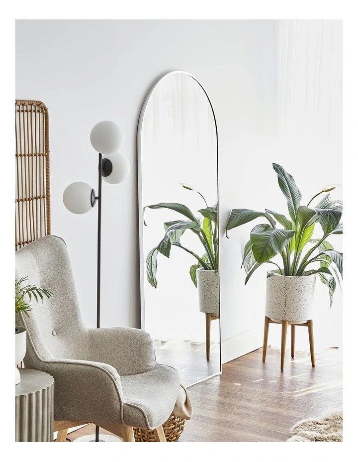 Cindy XL Arch Mirror 180cm in White image 7