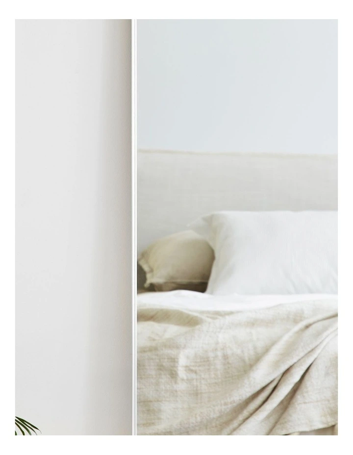 Elle XL Rectangle Mirror 180cm in White image 6