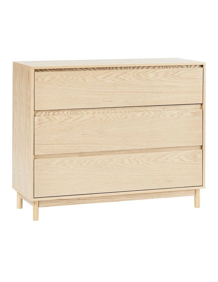 Emerson Chest of 3 Drawers 110cm in Natural image 1