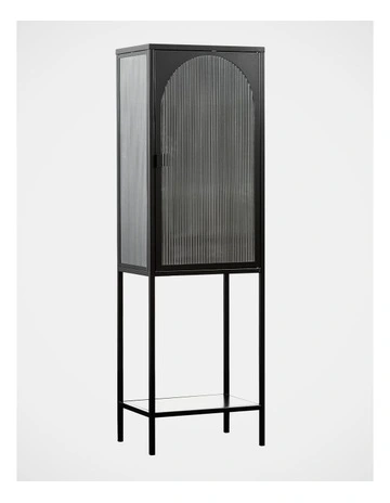 Eve Modern Metal Tall Cabinet 160cm in Black