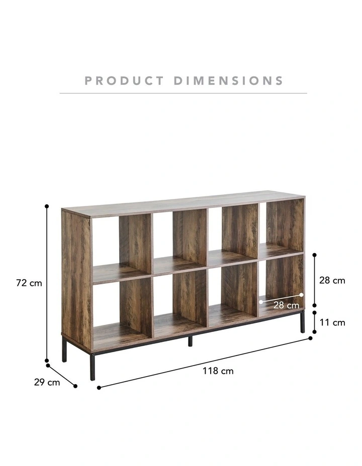 Cuba Bookshelf Large 118cm in Black Walnut image 3