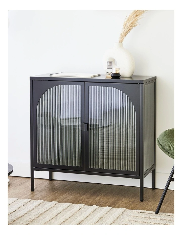 Eve Modern Metal Cabinet 80cm in Black image 5
