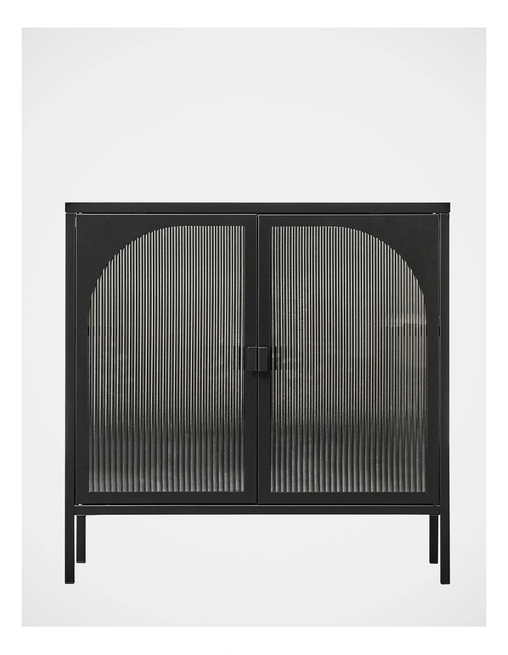 Eve Modern Metal Cabinet 80cm in Black image 7