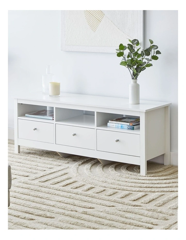 Gemini TV Unit 128cm in White image 4