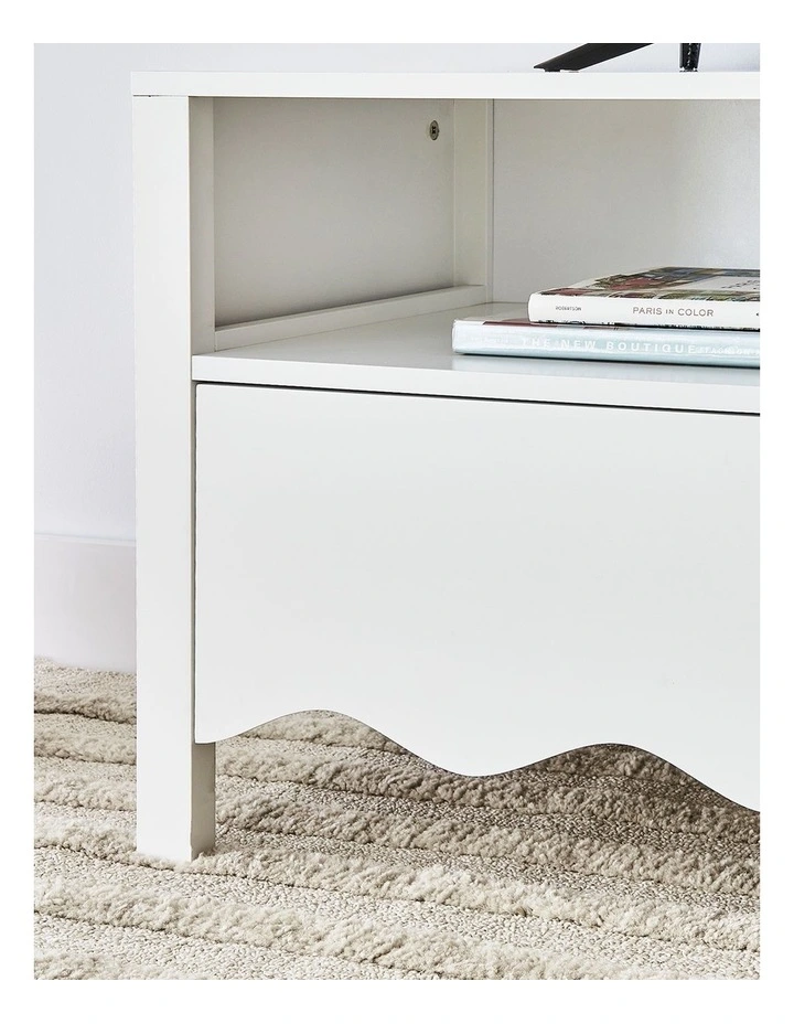 Scallop TV Unit 120cm in White image 6
