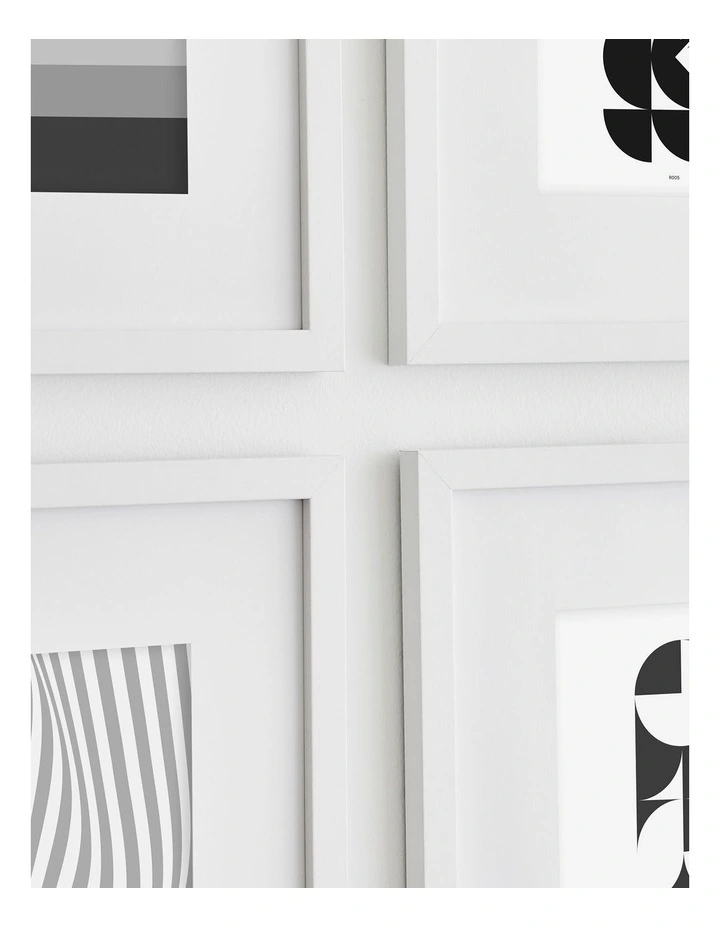 Pixel Photo Frame Mat to 12x12 Set Of 9 8x8 in White image 4