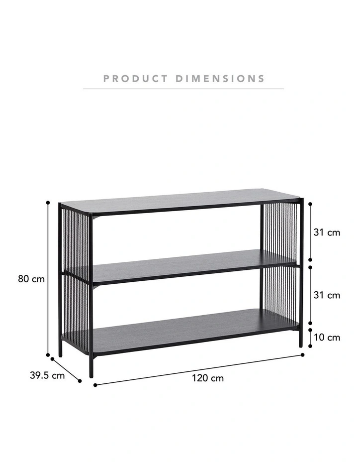 Marina Sideboard 120cm in Black image 4