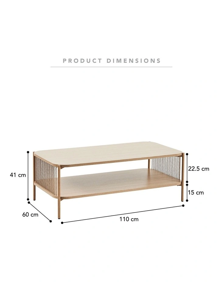 Marina Coffee Table 110cm in Natural image 3