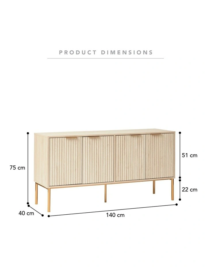 Indy Sideboard 140cm in Natural image 4