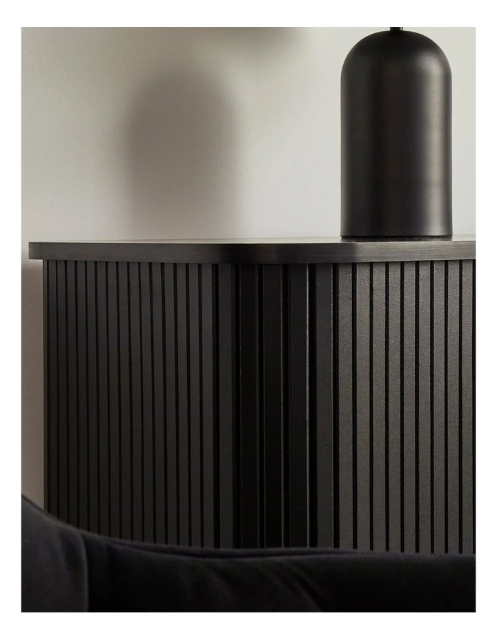 Haven Sliding Door Sideboard 140cm in Black image 5