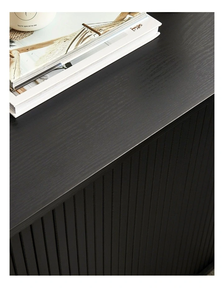Haven Sliding Door Sideboard 140cm in Black image 7