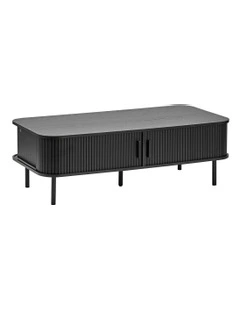 Haven Sliding Door Coffee Table 120cm in Black