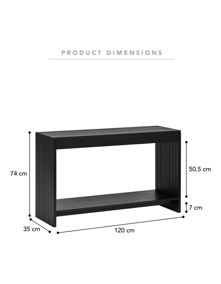 Harper Console Table 120cm in Black image 4