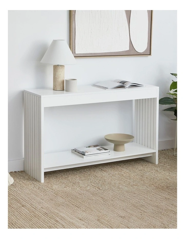 Harper Console Table 120cm in White image 3