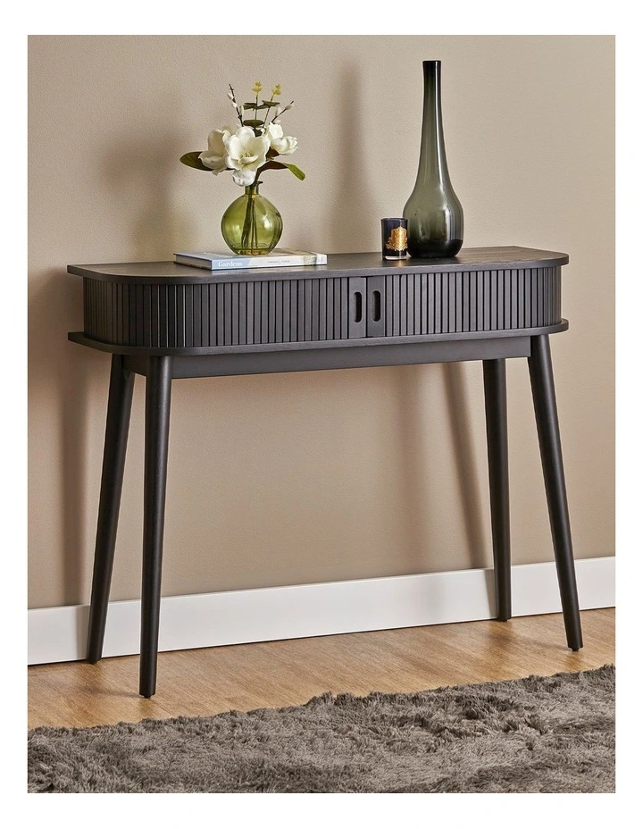 Curve Console Table 100cm in Black image 3