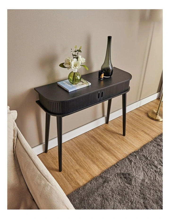 Curve Console Table 100cm in Black image 5