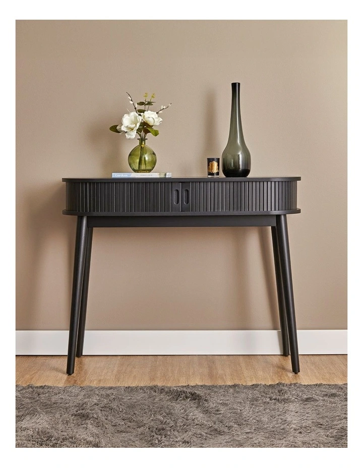 Curve Console Table 100cm in Black image 7