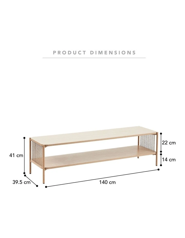 Marina Tv Unit 140cm in Natural image 4