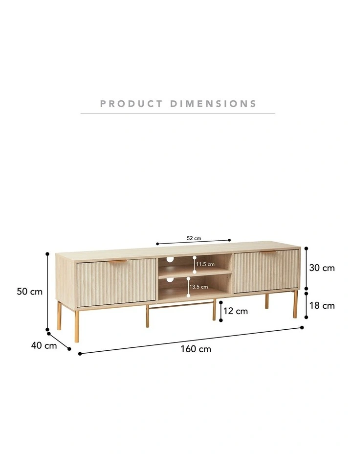 Indy Tv Unit 160cm in Natural image 4