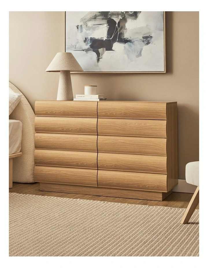 Elsene Chest of 6 Drawers 120cm in Natural image 3