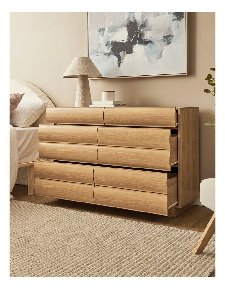 Elsene Chest of 6 Drawers 120cm in Natural image 6