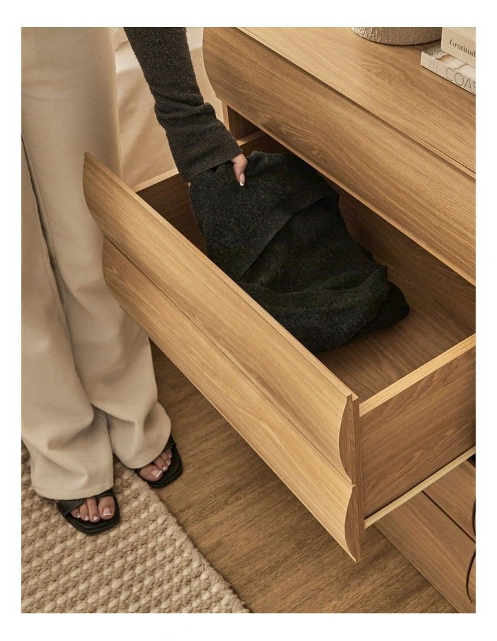 Elsene Chest of 6 Drawers 120cm in Natural image 7