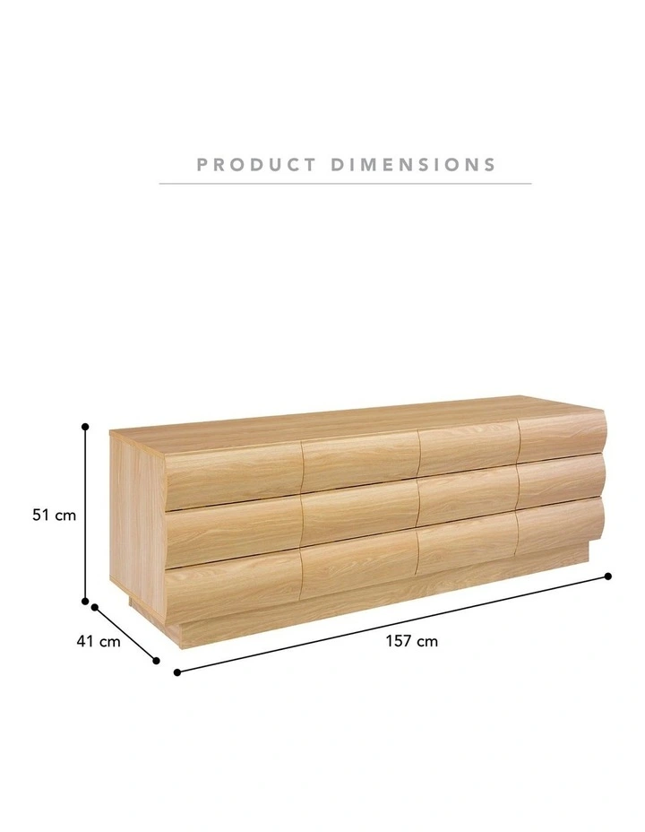 Elsene Entertainment Unit 157cm in Natural image 4
