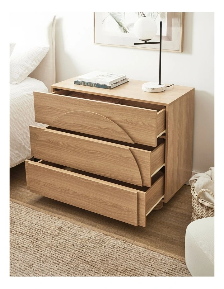 Kaari Chest of 3 Drawers 88cm in Natural image 5