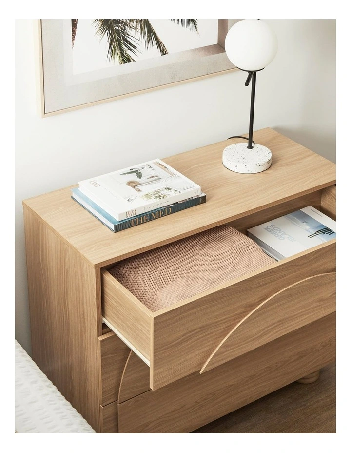 Kaari Chest of 3 Drawers 88cm in Natural image 6