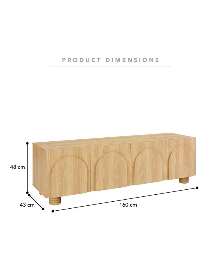 Kaari Entertainment Unit 160cm in Natural image 4