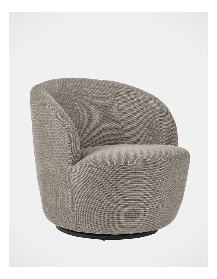 Sadie Swivel Armchair in Mushroom image 1