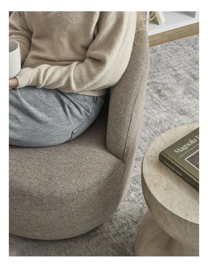 Sadie Swivel Armchair in Mushroom image 4