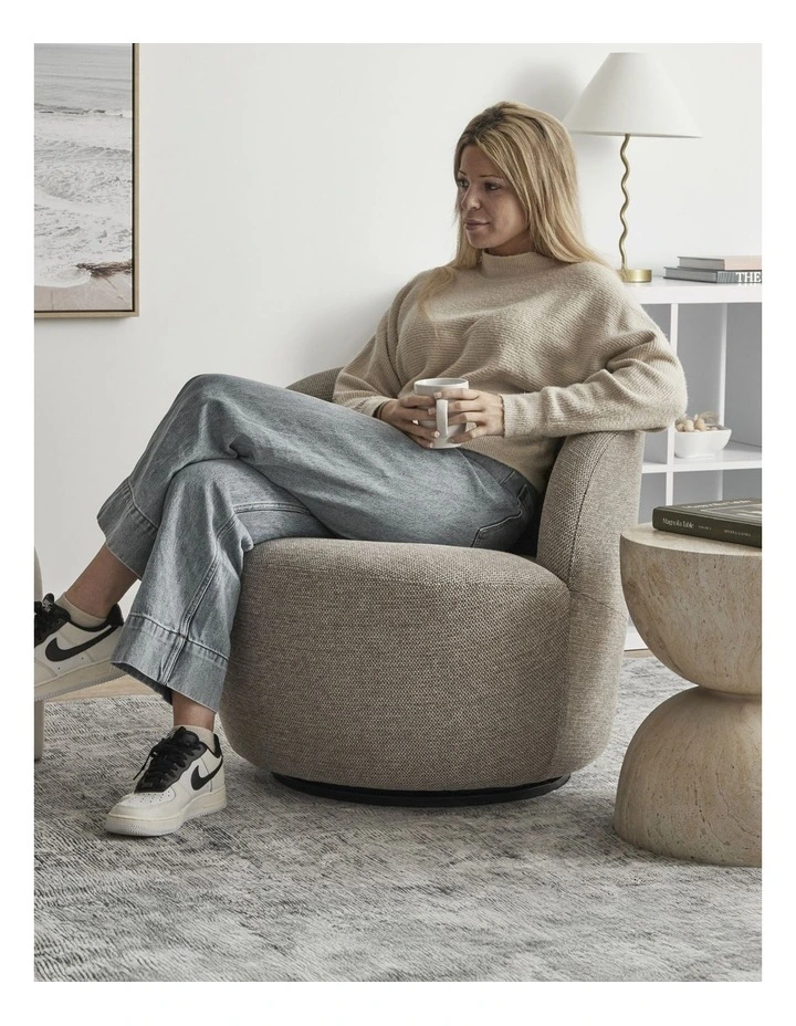 Sadie Swivel Armchair in Mushroom image 5