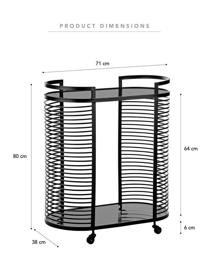 Cooper & Co Vista Bar Cart Black MYER