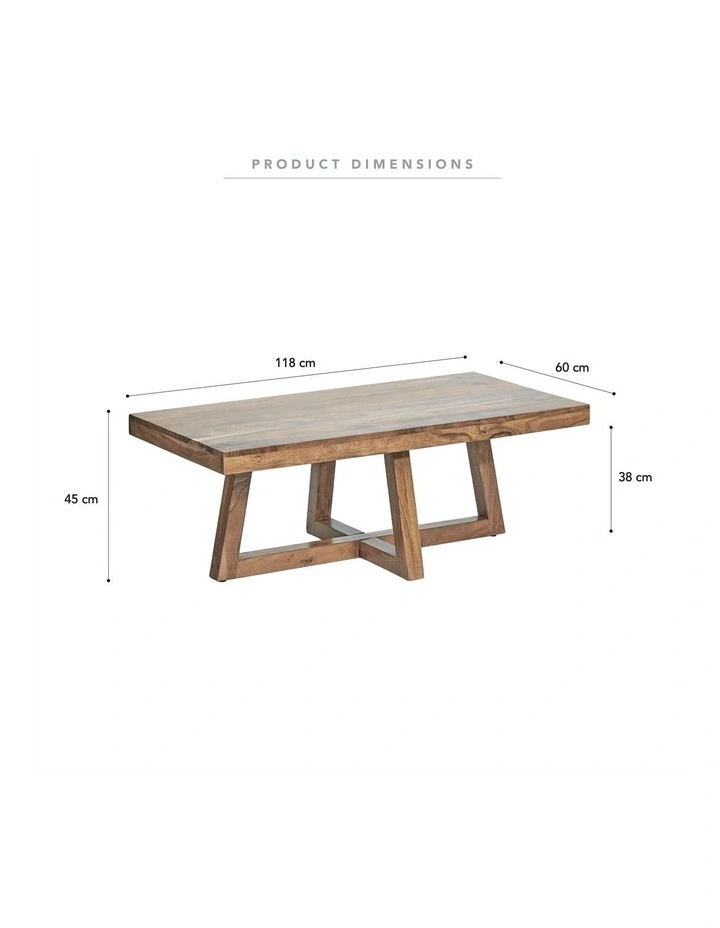 Cooper & Co Hartley Rectangle Coffee Table Brown MYER