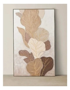 Verdant Bloom Painting in Beige