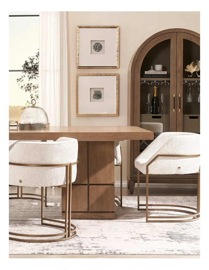 Laura Boucle Dining Chair in Cream image 3