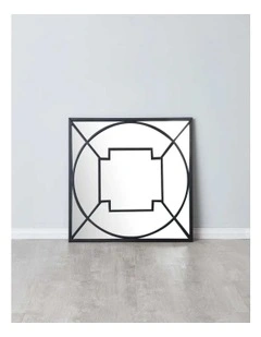 Myrtle Square Mirror in Black