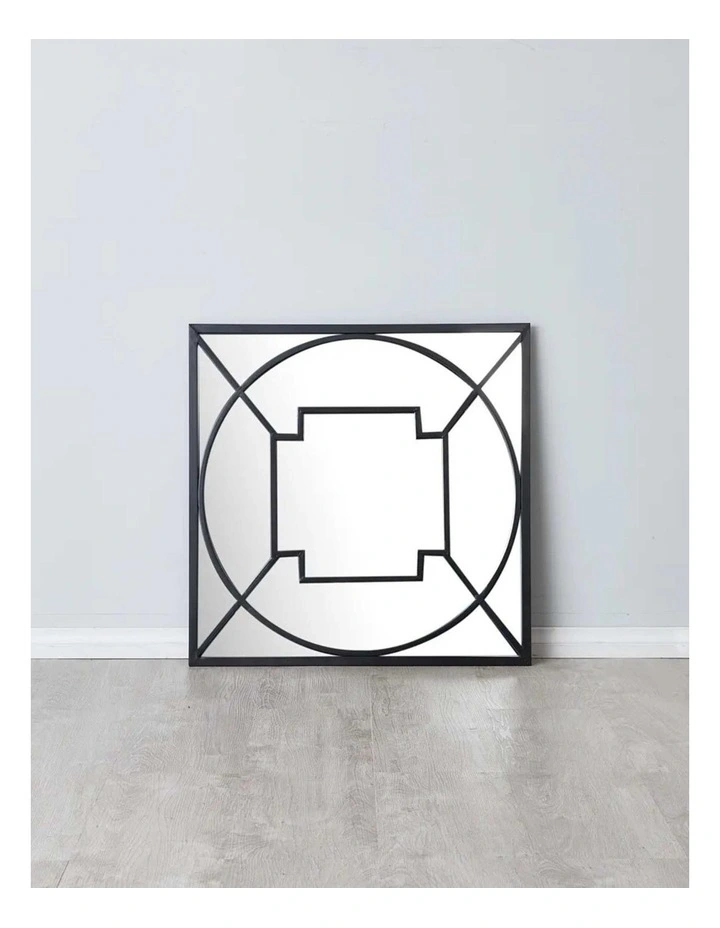 Myrtle Square Mirror in Black image 1