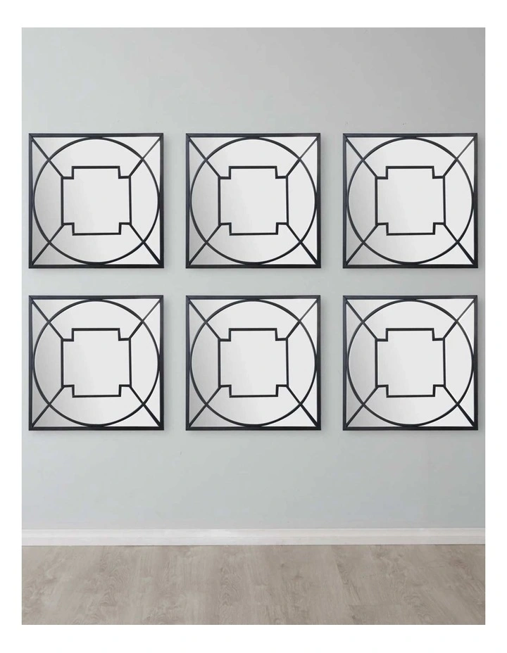 Myrtle Square Mirror in Black image 3