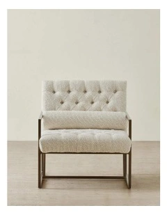 Elliot Woven Fabric Occasional Chair in Cream
