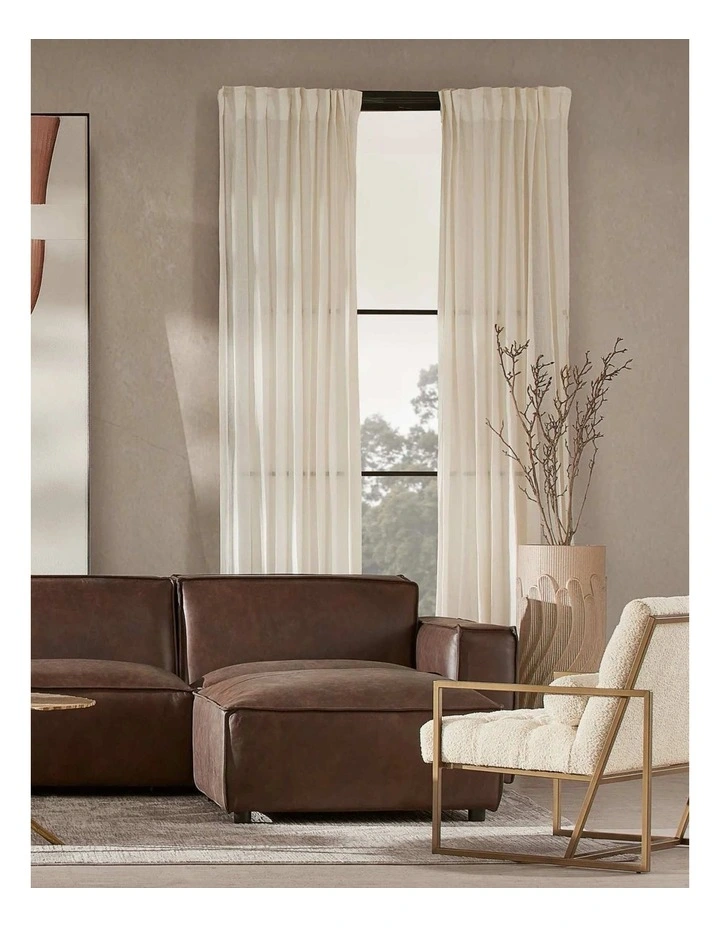 Elliot Woven Fabric Occasional Chair in Cream image 3